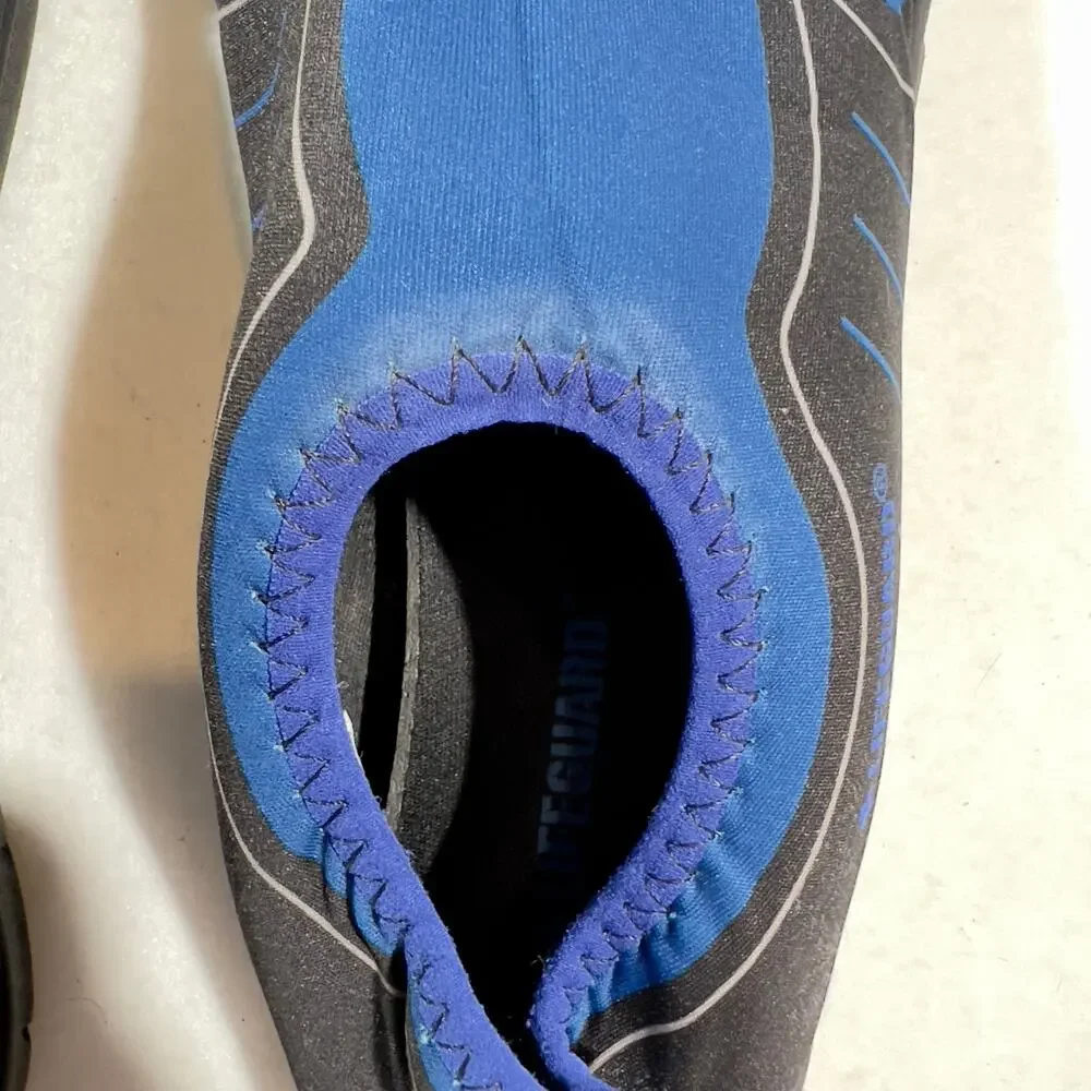 Lifeguard Water Shoes Men's 12/13 Ankle High Water Socks Black Blue #01662